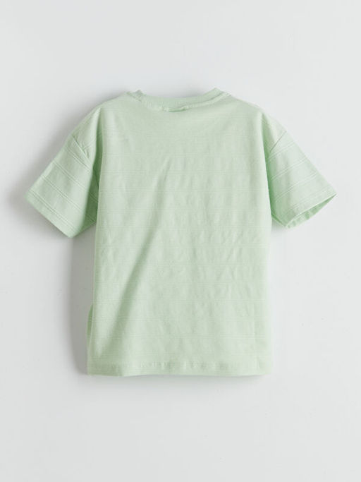 Bisiklet Yaka Yaz? Bask?l? Erkek ?ocuk Ti??rt