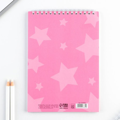 Цена за 2 шт. Блокнот, А5, 40 л., обложка картон Котик