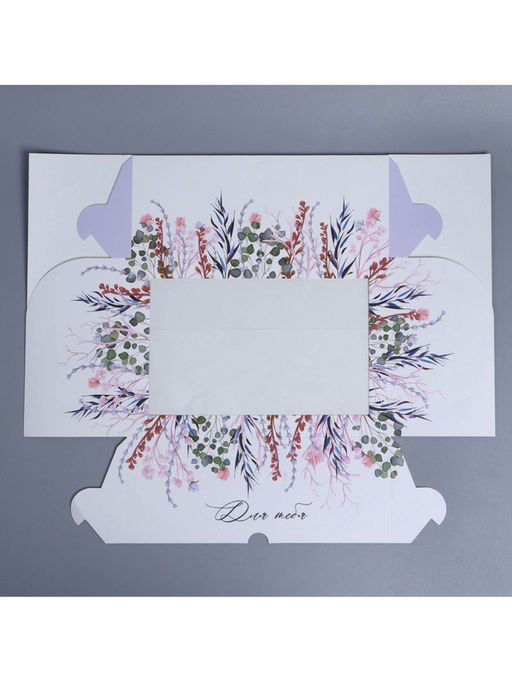 Цена за 5 шт. Коробка для капкейков, кондитерская упаковка с окном, 6 ячеек «Венок», 25×17×10 см