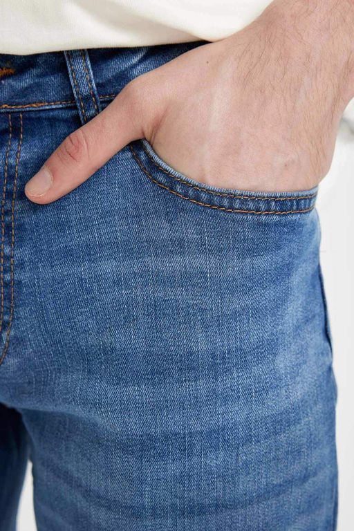 Pedro Slim Fit Джинсовые брюки узкого кроя с нормальной талией и узкими штанинами - Defacto фото 5