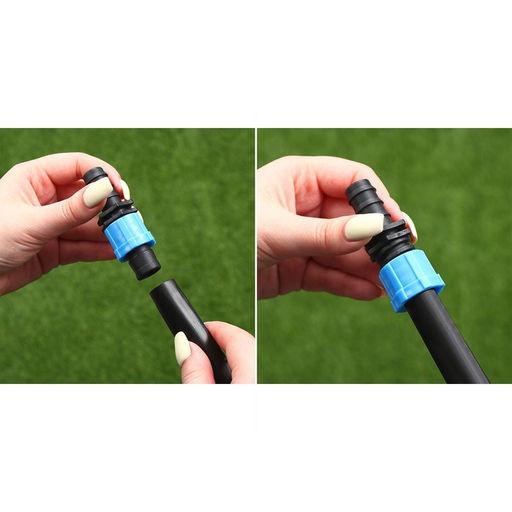 Цена за 10 шт. Переходник для капельной ленты, 16 мм — 1/2" (12 мм), пластик, Greengo