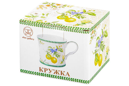 Кружка 250 мл 11,5*8,5*7,5 см "Лимоны" NEW BONE CHINA