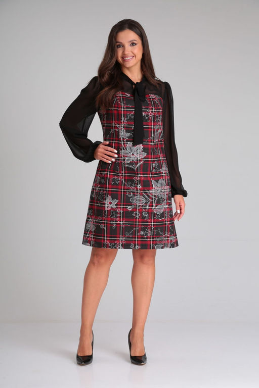 Платье Mubliz 077 красный с черным