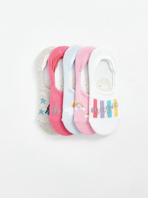 Desenli K?z ?ocuk Babet ?orap 5li - Waikiki фото 2