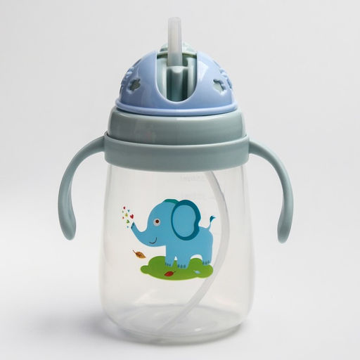 Поильник с силиконовой трубочкой и ручками, 400 мл., цвет МИКС - Simaland фото 5