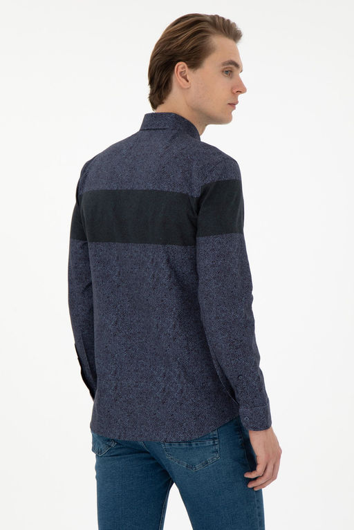 Мужская темно-синяя рубашка с длинным рукавом Неожиданная скидка в корзине - U.s. polo assn фото 5