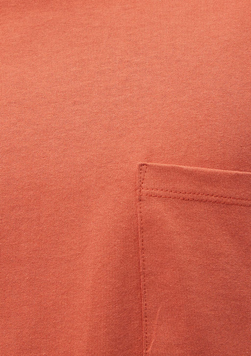 Cep Detayl? Turuncu Basic Tisort - Mavi фото 6