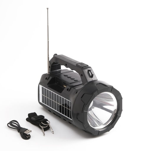 Фонарь аккумуляторный, 10 Вт, 1200 мАч, IPX5, Bluetooth, AUX, USB, радио, солнечная батарея 935058 - Simaland фото 3
