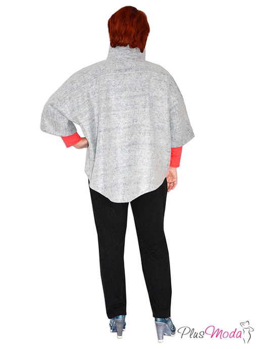 Пончо Модель №164 размеры 52-74 - Plusmoda фото 6