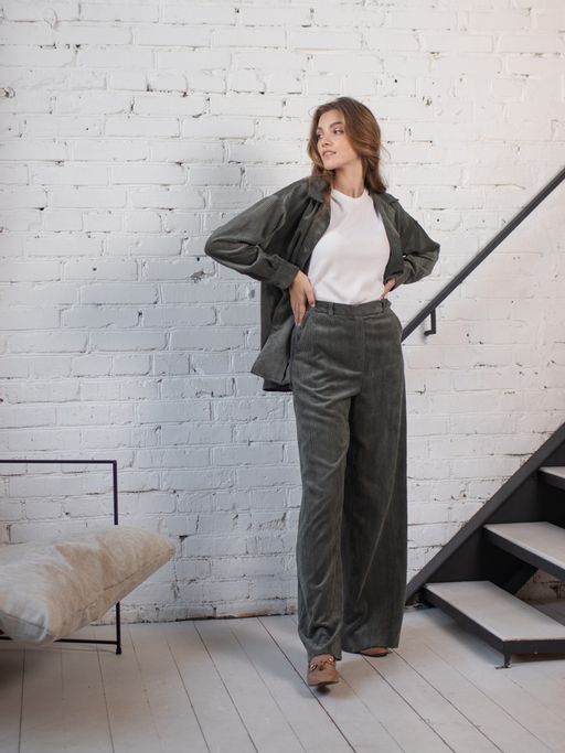 вельветовая рубашка 990-0579 - Трика фото 3