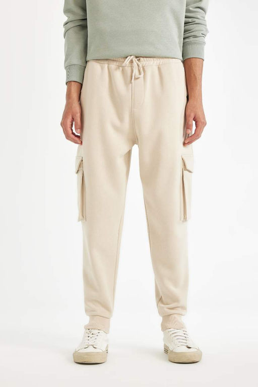 Обычные спортивные штаны для бега с карманами-карго, кружевной талией и эластичной резинкой по ноге - Defacto фото 4