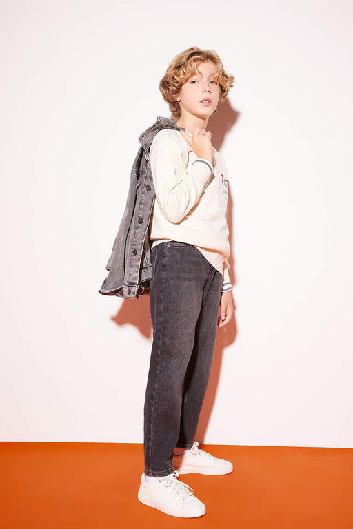Джинсовые брюки Baggy Fit для мальчика - Defacto фото 3
