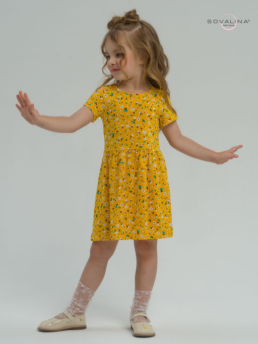 Платье Лето цветы на горчице - Sovalina фото 21