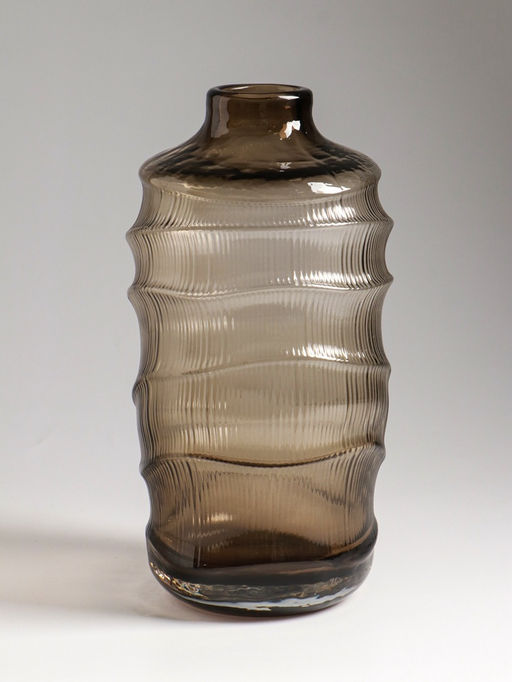 Ваза «Тонье», 28×14 см, стекло, серо-коричневая