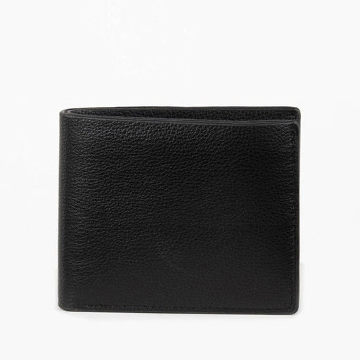 Портмоне мужское без застежки, отдел для купюр, для карт, для монет, чёрное