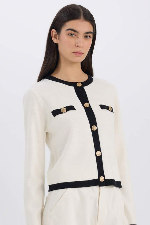 Regular Fit Bisiklet Yaka Dugmeli Basic Duz Triko H?rka - Defacto фото 2