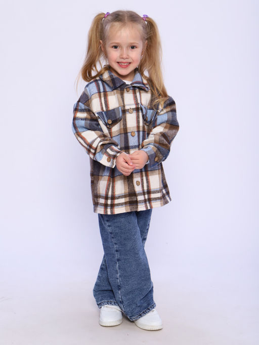 РБ012 Рубашка "Бавария" 3 (голубой; коричневый)