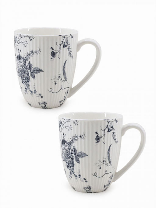 Набор кружек 2 шт, 370 мл белый фарфор