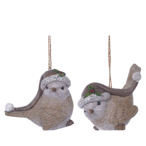 Фигурка декоративная подвесная "Птичка", L7,5 W5 H9 см, 2в.