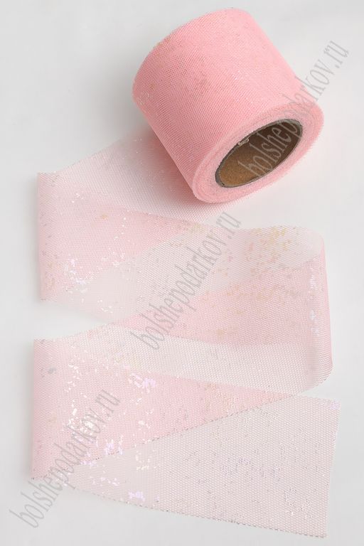 Фатин Брызги 5,5 см*15 ярд (SF-6039) розовый №10