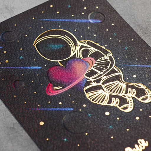 Цена за 5 шт. Открытка на акварельном картоне Ты для меня больше, чем космос, 10?15 см