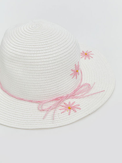 ?i?ek Nak??l? K?z ?ocuk Has?r ?apka