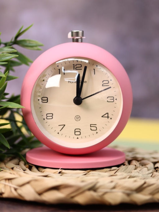 Часы-будильник Clock UFO, pink (12х10,1 см)