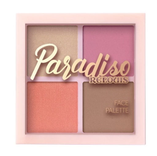 RELOUIS Палетка для макияжа лица "Paradiso Sun" (хайлайтер, румяна, бронзер)