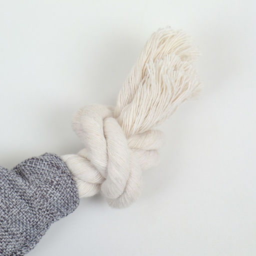 Игрушка текстильная с канатом Енот с пищалкой, шуршащая, 26 х 28 см - Пижон фото 4