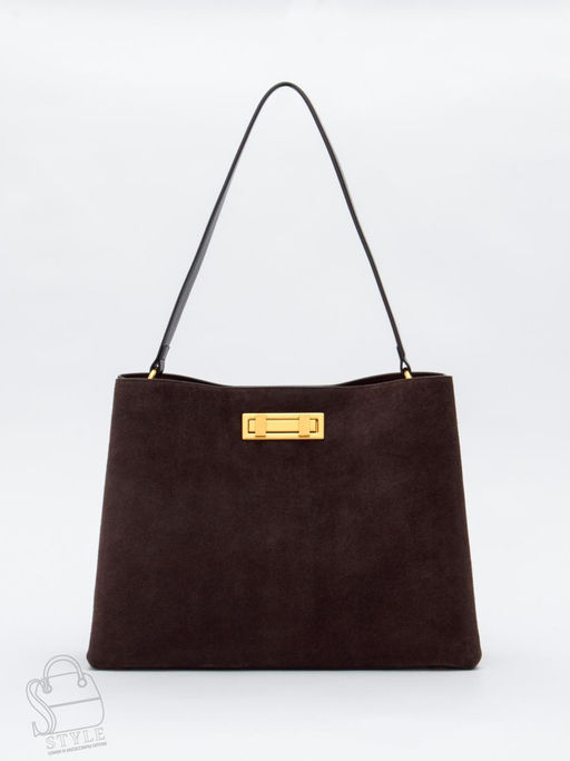 Сумка женская кожаная 1087MF coffee Polina&Eiterou