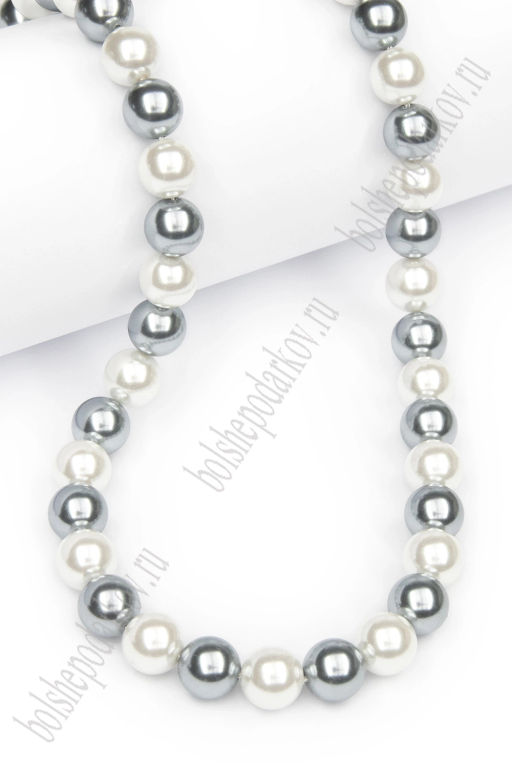 Бусины круглые на нитке 8 мм (SF-8069) жемчуг микс №1 - Больше подарков фото 3