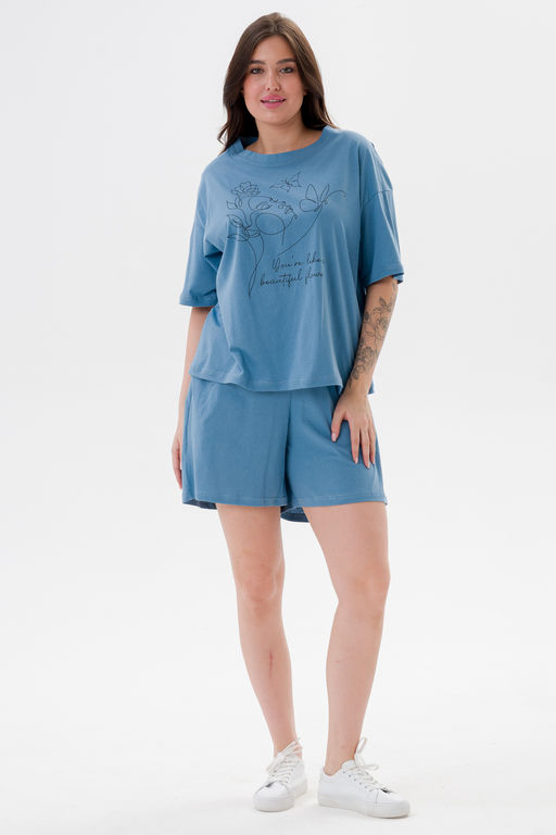 Пижама женская из кулирки Дива топаз - Амадэль фото 2