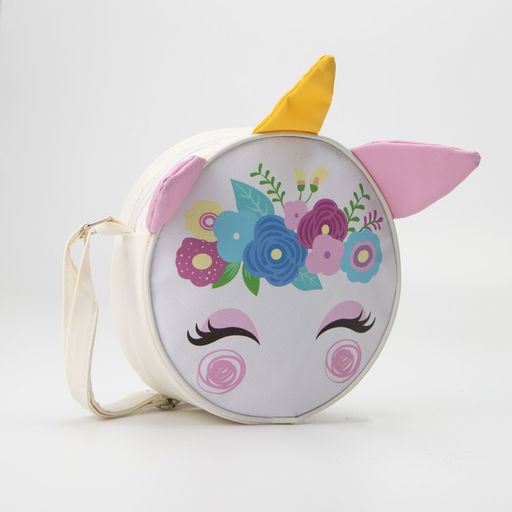 Сумка детская для девочки Единорог, на молнии, белая - NAZAMOK KIDS фото 2