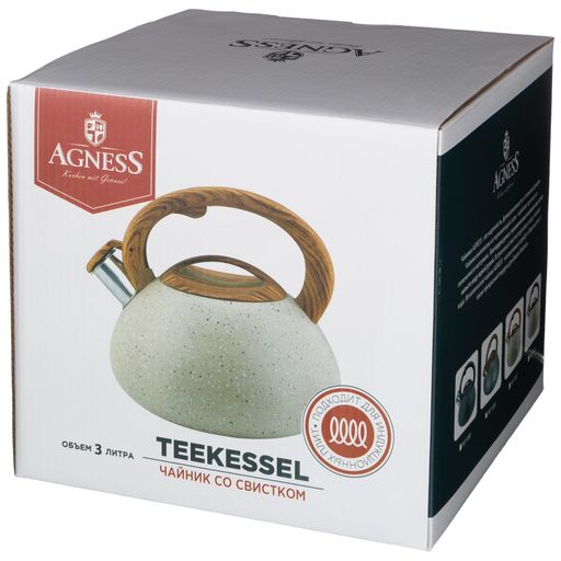 ЧАЙНИК AGNESS СО СВИСТКОМ 3 Л НЖС  фото 2