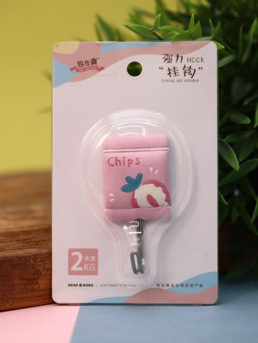 Крючок на липучке Chips, pink