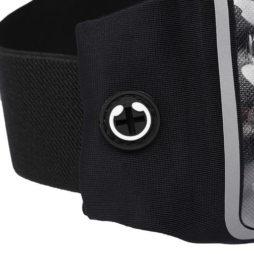 Спортивная сумка чехол на пояс LuazON, управление телефоном, отсек на молнии, чёрная - Luazon home фото 4