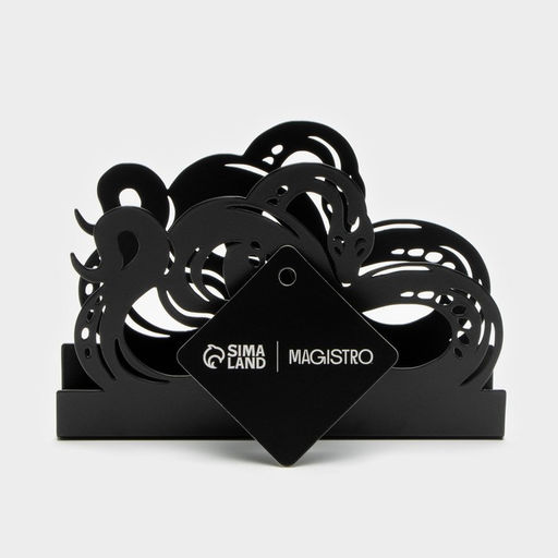 Салфетница Magistro «Змея», 14×4×9 см, чёрная