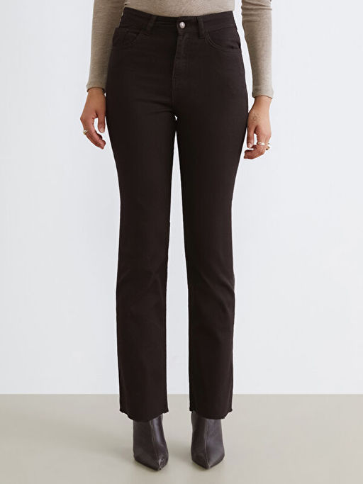 Crop Flare Kad?n Jean Pantolon