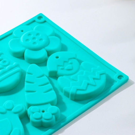 Цена за 2 шт. Форма для шоколада Доляна Пасхальный набор, силикон, 30?17?1 см, 8 ячеек (7.7?6 см), МИКС  фото 3