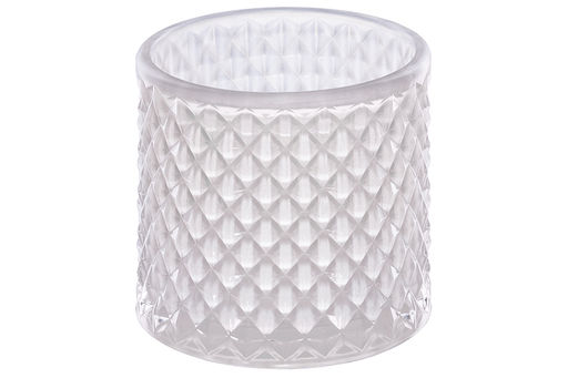 Банка д/хранения 270 мл 8,5*8,5*14 см с крышкой Ромбики, молочный, стекло - Elan gallery фото 12