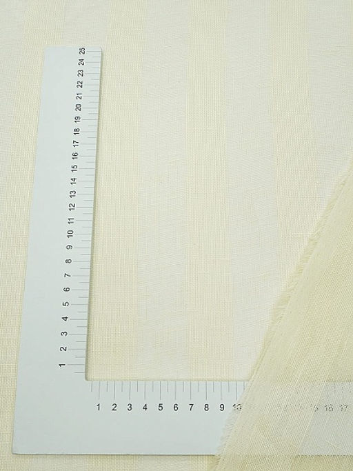 Лен декоративный Сетка с широкой полоской цв.шампань, ш.2.6м, лен-100%, 95гр/м.кв - Купава фото 5