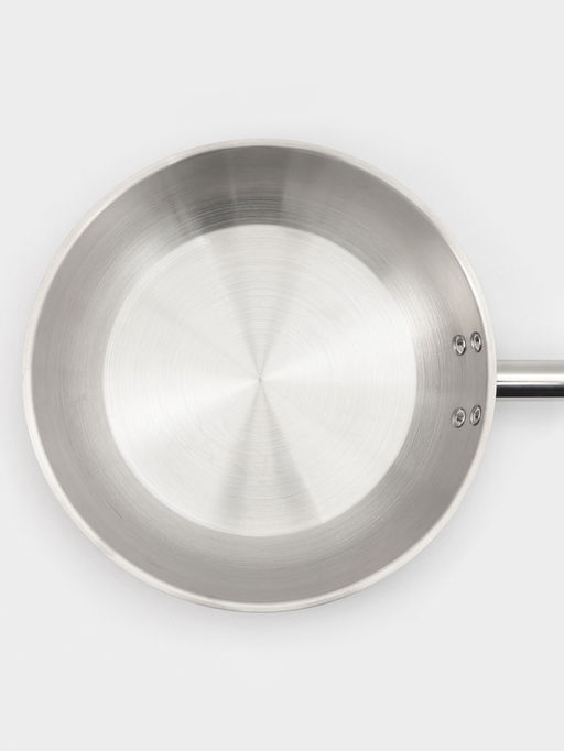 Сковорода Hanna Knövell, d=30 см, h=6 см, толщина стенки 0.6 мм, индукция, дно al+fe+al, нержавеющая сталь, серебристая