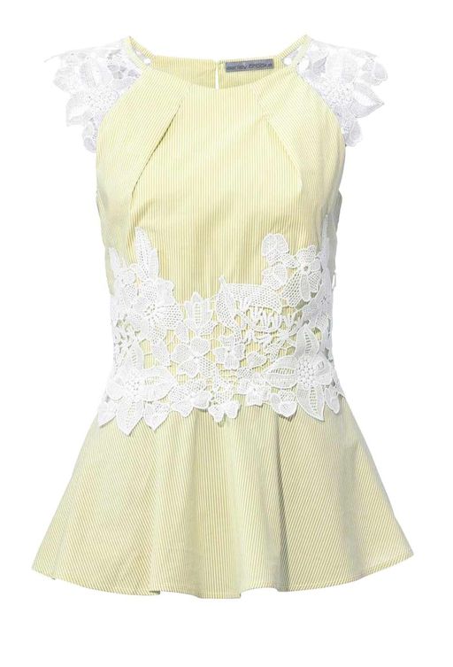 Блузка, желто-белая - Ashley brooke фото 2