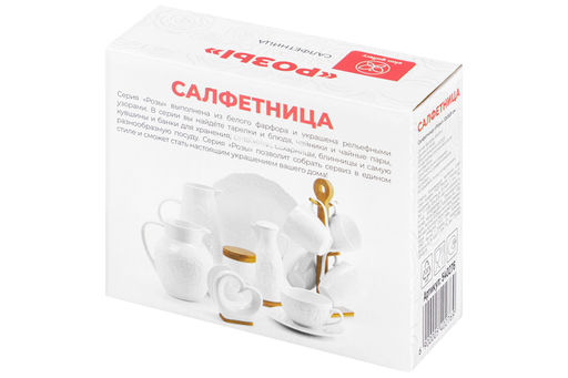 Салфетница 12*5*9 см "Розы" на дер. подставке