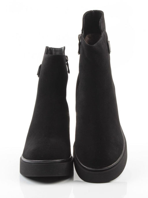 04-M3-5248 BLACK Ботинки зимние женские (натуральная кожа, натуральный мех)