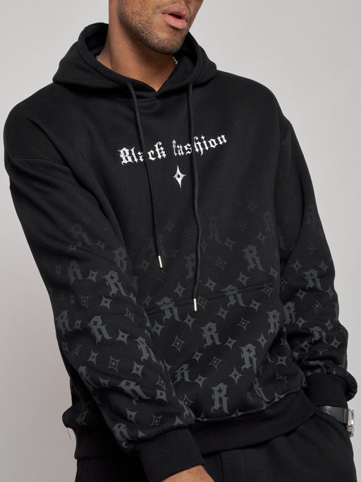 Спортивный костюм мужской трикотажный демисезонный черного цвета 12010Ch - Mtforce фото 9