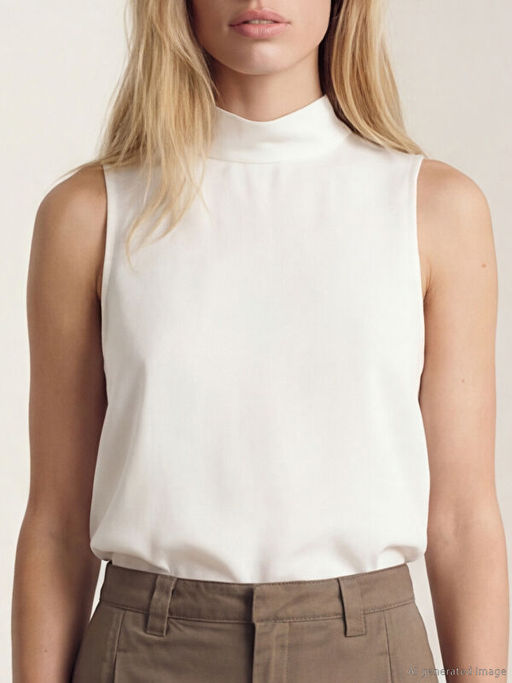 Fular Yaka Saten Bluz