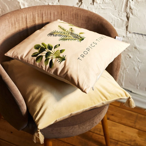 Наволочка декоративная Этель «Tropics time», 40×40 см, 100 п/э, велюр