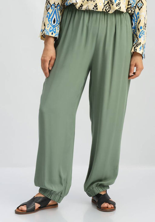 Брюки-шаровары с карманами мятный