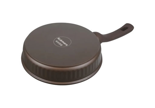 Сковорода 220мм с ручкой,со стеклянной крышкой, АП линия Stella(mokko) ссм221а - Kukmara фото 2